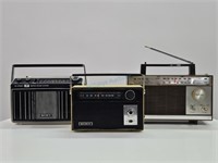 3X Sony Portable AM/FM Transistor Radio Collection