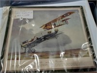 Seven colored airplane prints by Charles Hubbell