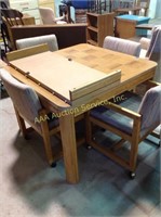 Office/dining table and four chairs. Table comes