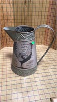 Metal rooster pitcher