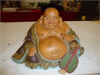 Mid century Japan Hand Painted Ceramic Buddha