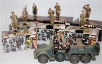 Seven king and country soldiers and troop carrier