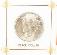 Coin  1927-D Peace Silver Dollar  Brilliant Unc.