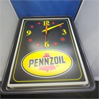 Penzoil Electric Clock 17"X14"