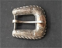 Sterling silver & 10k gold belt buckle