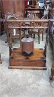 ANTIQUE ORIENTAL STAND WITH GONG BELL