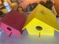 Bird House wood custom craft set of 3