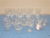 LOT OF STEMWARE INCLUDING CRYSTAL 18 PIECES