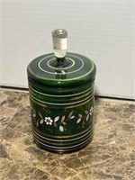 EMERALD GREEN CANDY DISH PAINTED