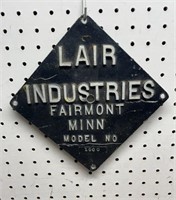 Lair industries plaque