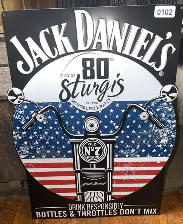Jack Daniel's 80th Sturgis Metal Sign, 15" x 20"