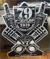 Jack Daniel's 79th Sturgis Metal Sign, 16" x 21"