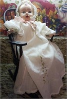 J - COLLECTIBLE BABY DOLL & CHAIR (K79)