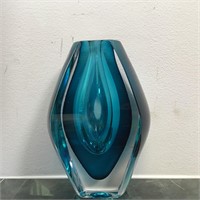 CERULEAN BLUE VASE MCM SIGNED KOHA