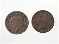 1827 & 1845 LARGE CENTS