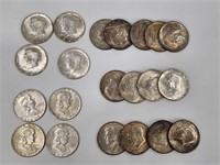 21) KENNEDY & FRANKLIN HALF DOLLARS 8-SILVER