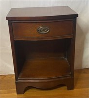 Vtg Solid Wooden Side Table Night Stand