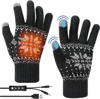 USB Heated Gloves Men Women Knitted Heating Gloves