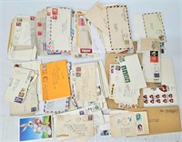 Box of Vintage Stamped Envelopes