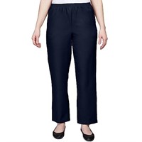 Size 12 Alfred Dunner Women's Medium Pant,Navy,12
