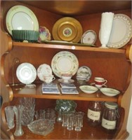 Lot of vintage plates, trivets, cups and saucers,