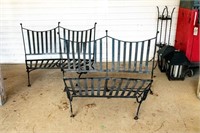 Metal Wrought Iron Style Loveseat - Sectional x2
