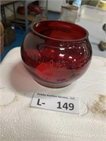 Vintage Red RR Lantern Globe Adlake Kero