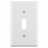 Leviton 1-Gang White Toggle Wall Plate (10-Pack)