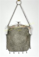 EARLY 20TH C. STERLING LADIES MESH PURSE