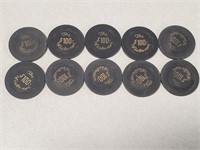 (10)  $100 The Westerner Casino Chips