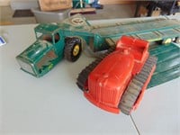 Large Metal truck / trailer with plastic bulldozer