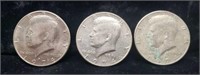 3 - 1974 Kennedy Half Dollars