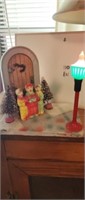 Chalkware Christmas caroling diorama musical 7x 8