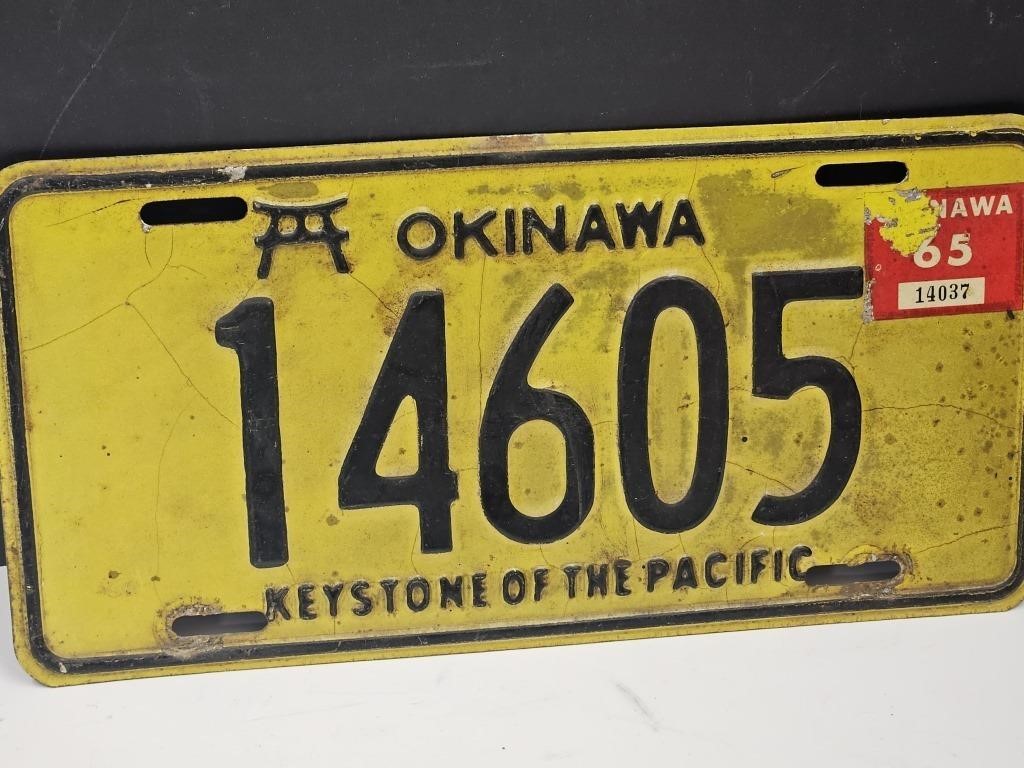 Okinawa Vintage License Plate