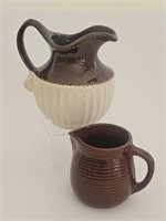 VTG WESTERN STONEWARE AND MCCOY PITCHER