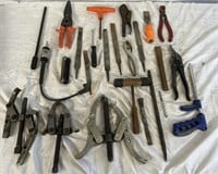 files, pliers, Allen wrench, and other tools