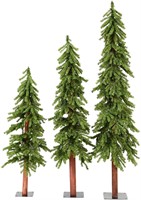 Unlit Natural Alpine Tree Set