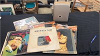 Vintage Records and Projector. Records Include