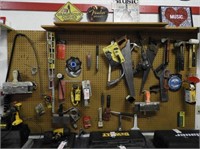 Lot #3851 - Entire contents of pegboard wall