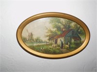 Brass framed Holland picture 11x7"