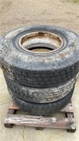11R22.5 tires on rims
