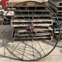 53" diam Antique Steel Wheel *C.  NO SHIPPING