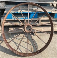 32" diam Antique Steel Wheel *C.  NO SHIPPING