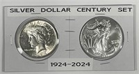 1924-2024 Uncirculated Silver Dollar Century Set