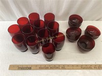 ROYAL RUBY RED Glasses and Dishes