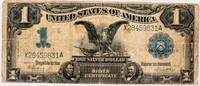 Coin 1899 Black Eagle $1 Silver Certificate