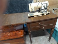 Vintage Sears Kenmore Sewing Machine in Cabinet