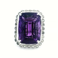 10ct W/G Amethyst 36.23ct ring