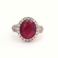 14ct R/G ruby 4.74ct ring