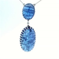 14ct W/G Tanzanite 45.10ct  Pendent